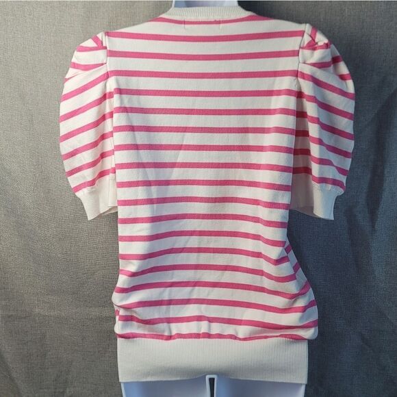 VINE & LOVE Puff Sleeve Striped Top - Picture 6 of 9
